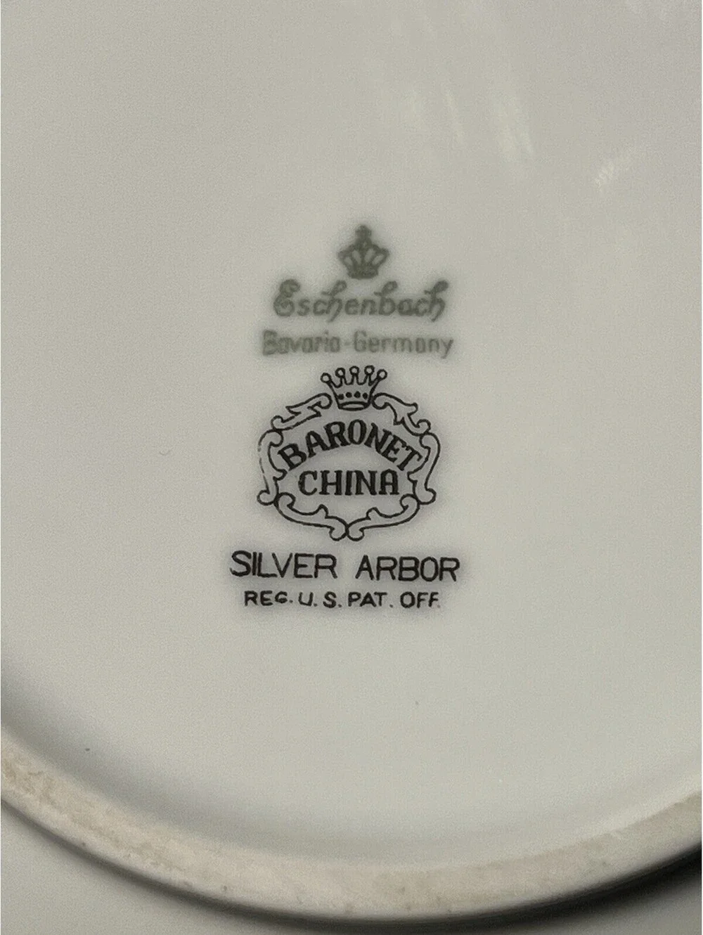 Eschenbach Bavaria 1960s Creamer And Sugar Bowl Silver Arbor Baronet China